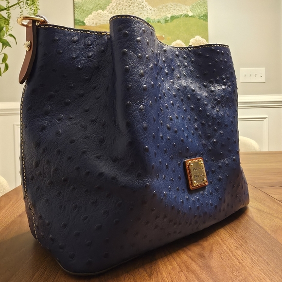 Dooney & Bourke - Ostrich Brenna Leather Tote - Like New - Picture 4 of 8